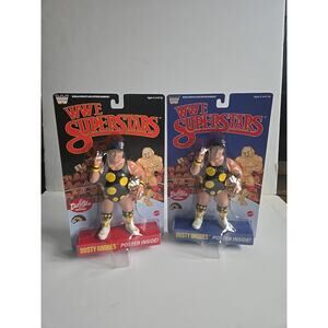 WWE Superstars Dusty Rhodes Retro Figure Mattel Poster Inside Carded